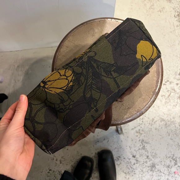 2000s vintage miu miu green leaves bag with suede strap - Picture 7 of 8